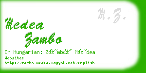 medea zambo business card